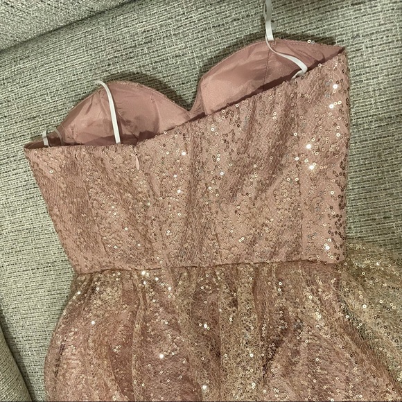 NWOT ModCloth Rose Gold Dress - Picture 7 of 7